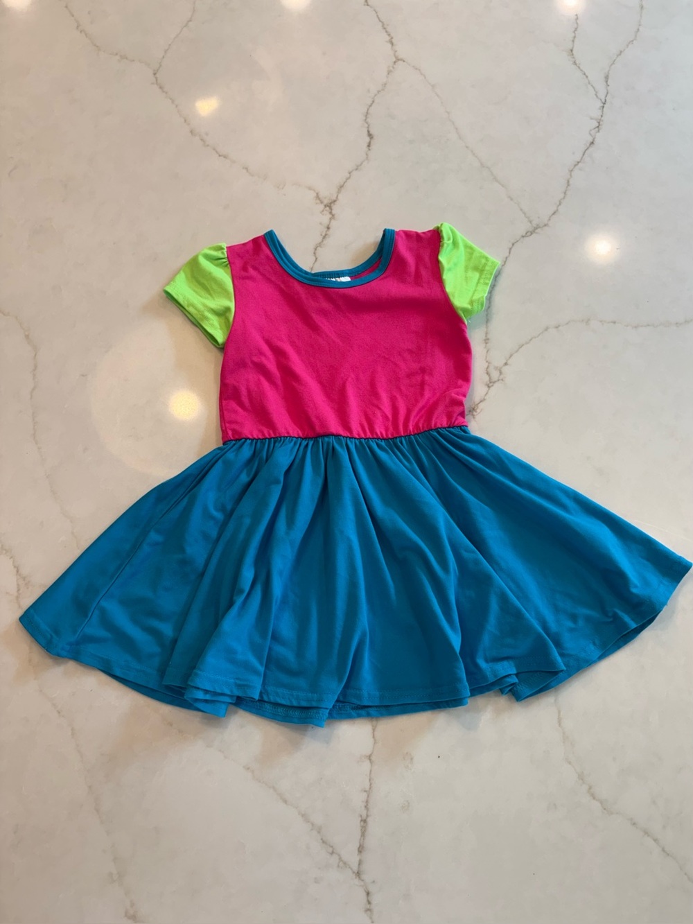 Neon Twirl Dress // 2T